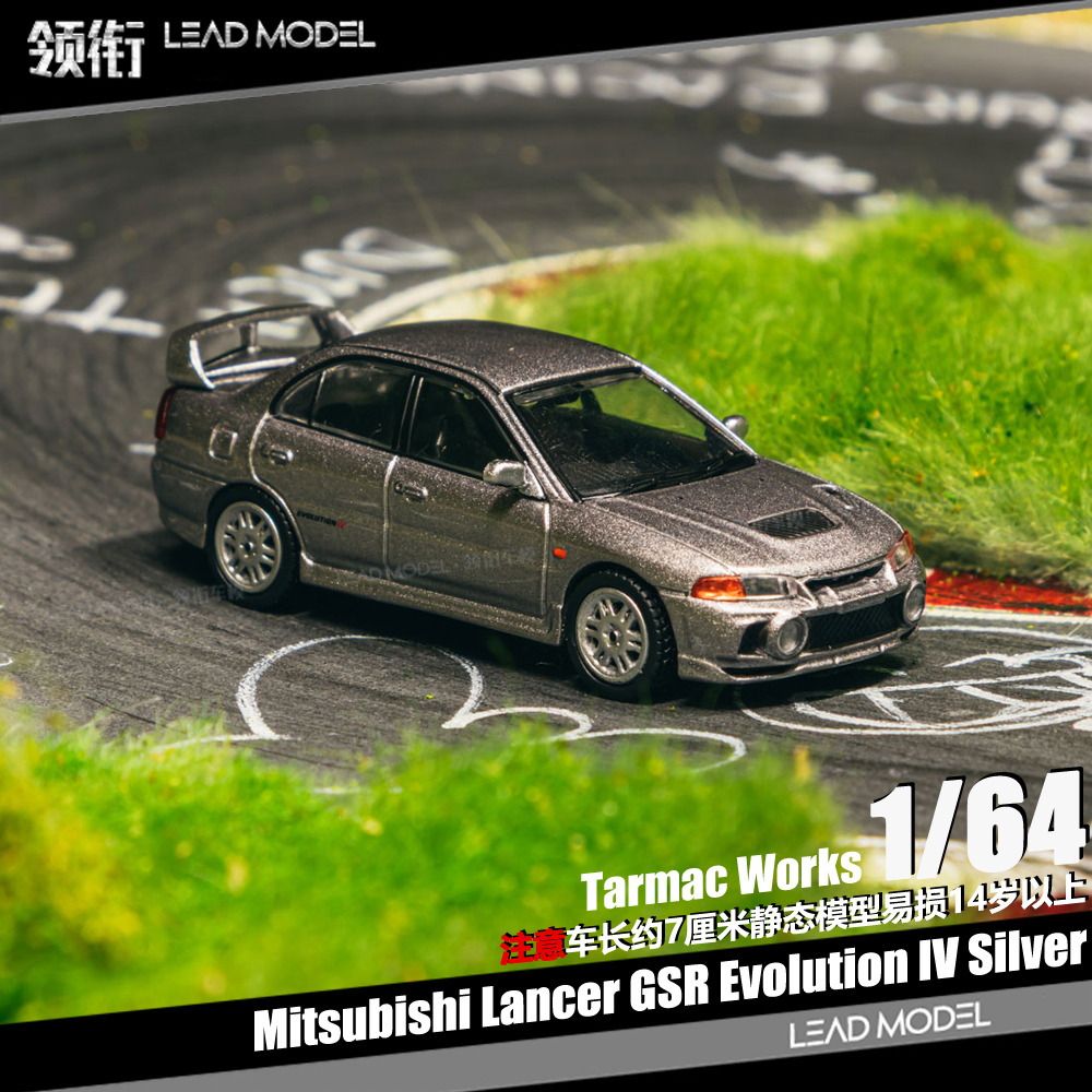 【领衔】预订|Lancer GSR Evo4 IV Silver TARMAC 64合金车模型TW