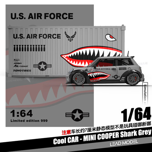 【领衔】预订|Shark鲨鱼战斗灰 MINI Cooper Cool Car 1/64车模型