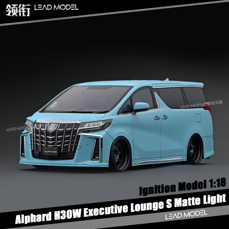 现货|ig2794 alphard h30w 哑光蓝 埃尔法 1/18 限量版丰田车模型