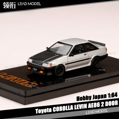 现货|Corolla卡罗拉Levin雷凌 AE86 银色黑盖 Hobby 1/64 车模型