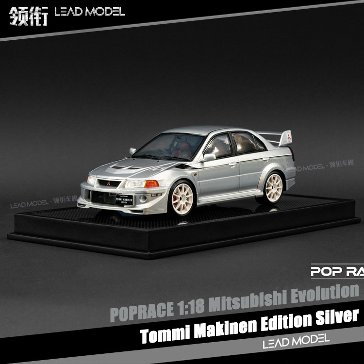 预订|mitsubishi evo6 tommi makinen 银色 poprace 1/18 车模型