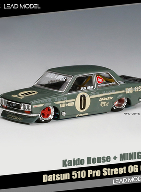 现货|Datsun 510 Pro Street 绿色 TSM MINIGT Kaido 1/64 车模型