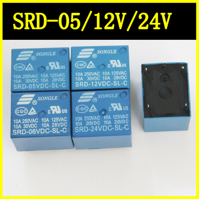继电器 5脚| SRD-05 12 24VDC-SL-C 继电器 T73