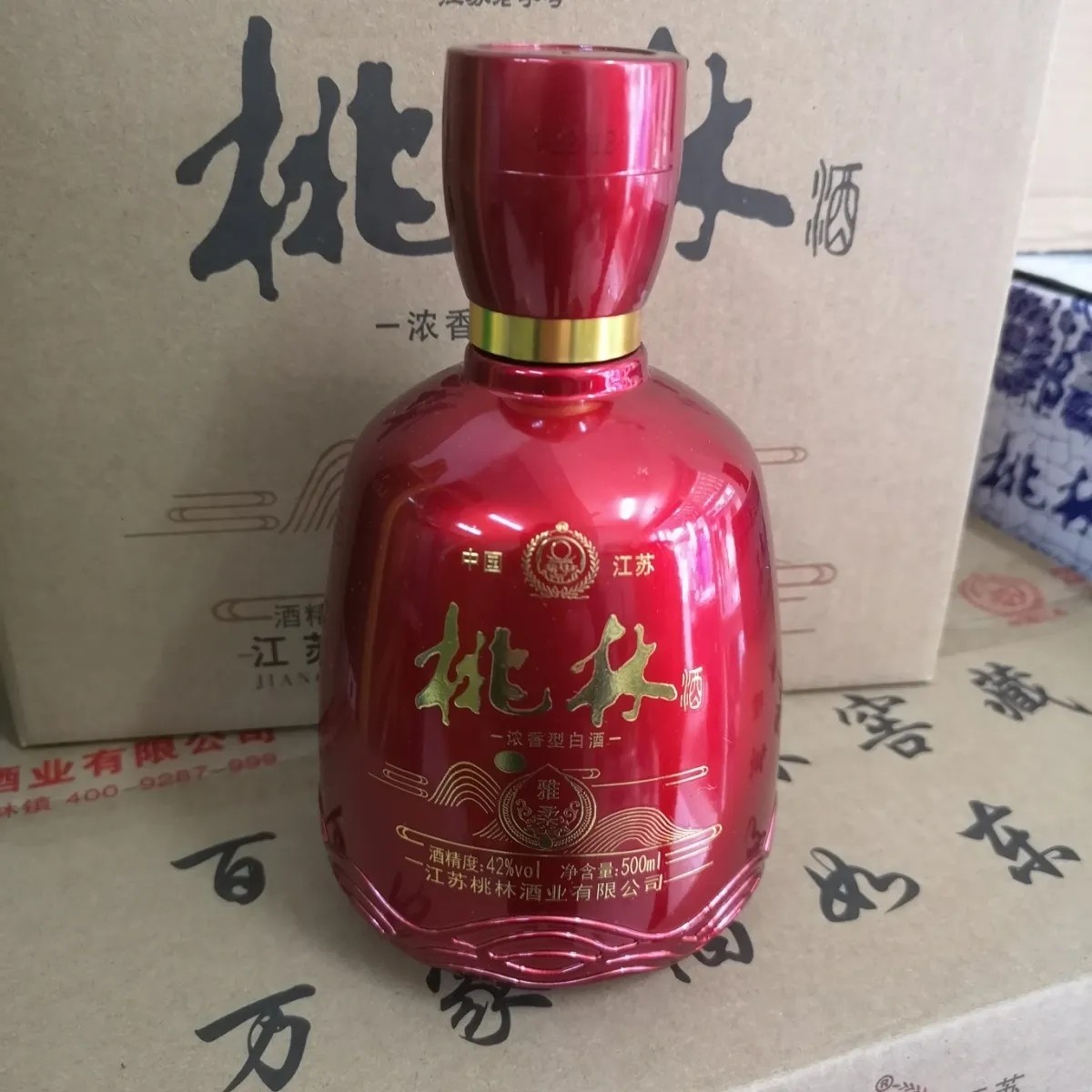 桃林酒浓香型白酒柔雅500mlx6瓶42度粮食酒东海县桃林酒业