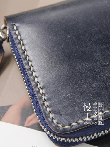 Длинная цепочка с молнией ручной работы, бумажник, кошелек, Германия