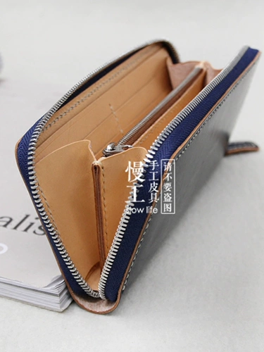 Длинная цепочка с молнией ручной работы, бумажник, кошелек, Германия