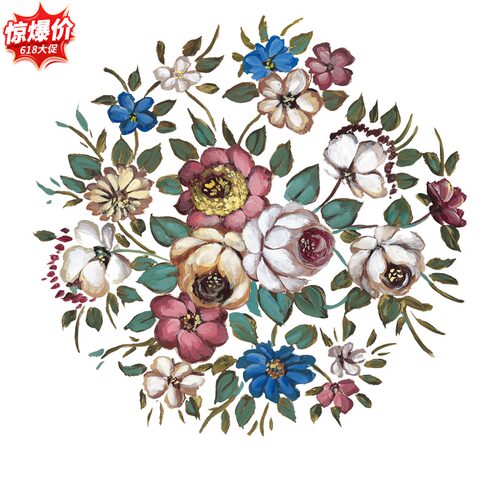 65-77上海水移画美式乡村手绘家具花水移画餐桌台面洁具橱柜贴花