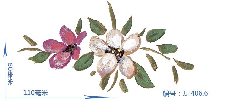 上海大盟小碎花美式乡村手绘家具花水移画餐桌台面洁具橱柜瓷砖贴