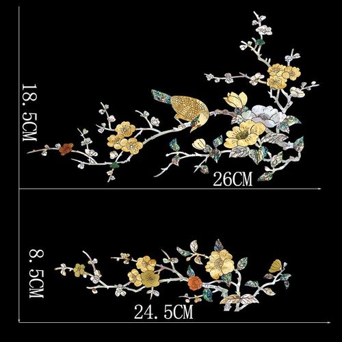 上海大盟水移画仿螺钿贴花非遗移门陶瓷家具改装DIY神器金箔蝴蝶