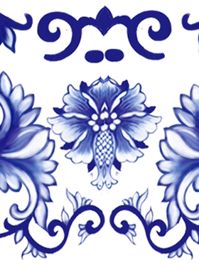 上海青花瓷水移画/家具水移画/瓷砖水移画/浴柜水移画/橱柜水移画