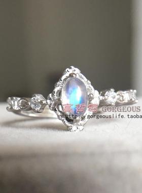 轻奢珠宝纯银镀白金S925华丽天然