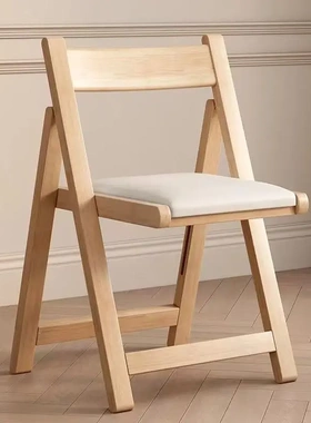 北欧靠背椅折叠椅子实木餐椅整装椅子电脑椅写字凳户外小户型
