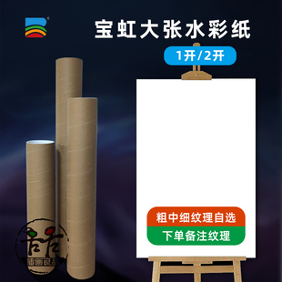 宝虹水彩纸艺术家级1开2开全开半开学院级300g全棉浆粗中细卷筒纸