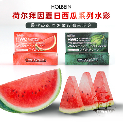 荷尔拜因西瓜色水彩颜料