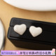 可爱奶油爱心耳钉简约小众通勤百搭耳环无耳洞蚊香盘耳夹无痛耳饰