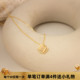 极简猫眼石项链小众温柔轻奢毛衣链高级感颈链配饰优雅百搭锁骨链