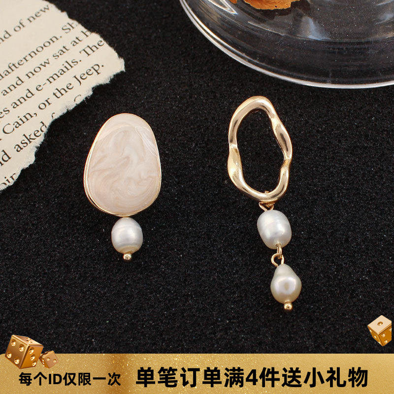 巴洛克淡水珍珠日式复古港风赫本简约气质不对称无耳洞耳夹耳饰女,饰品/流行首饰/时尚饰品新,耳夹,淘宝优惠券,粉丝福利购,淘宝优惠卷