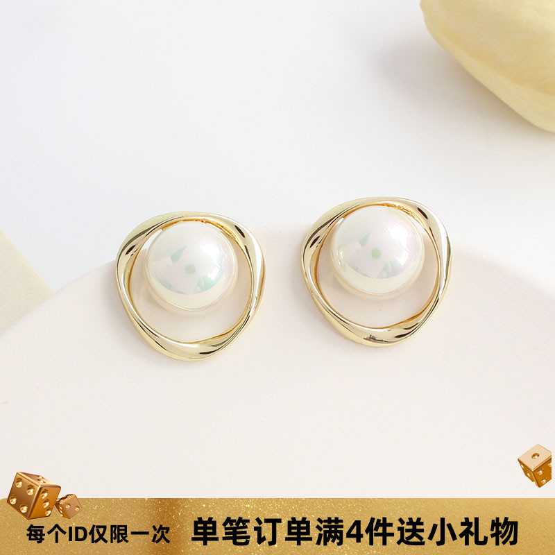 优雅气质大珍珠无耳洞耳环耳夹