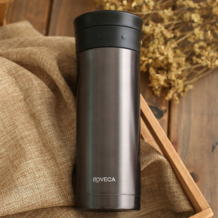 乐唯家保温杯大容量男士 女高档水杯便携车载泡茶杯带茶隔咖啡杯