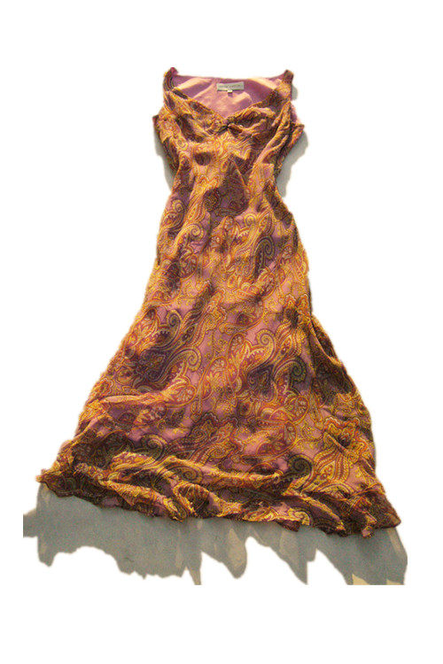 品牌服饰真丝连衣裙 英国大牌  优雅修身长裙夏 欧美女装