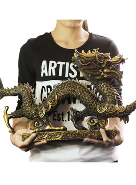 铜龙摆件工艺品摆设大号办公室金