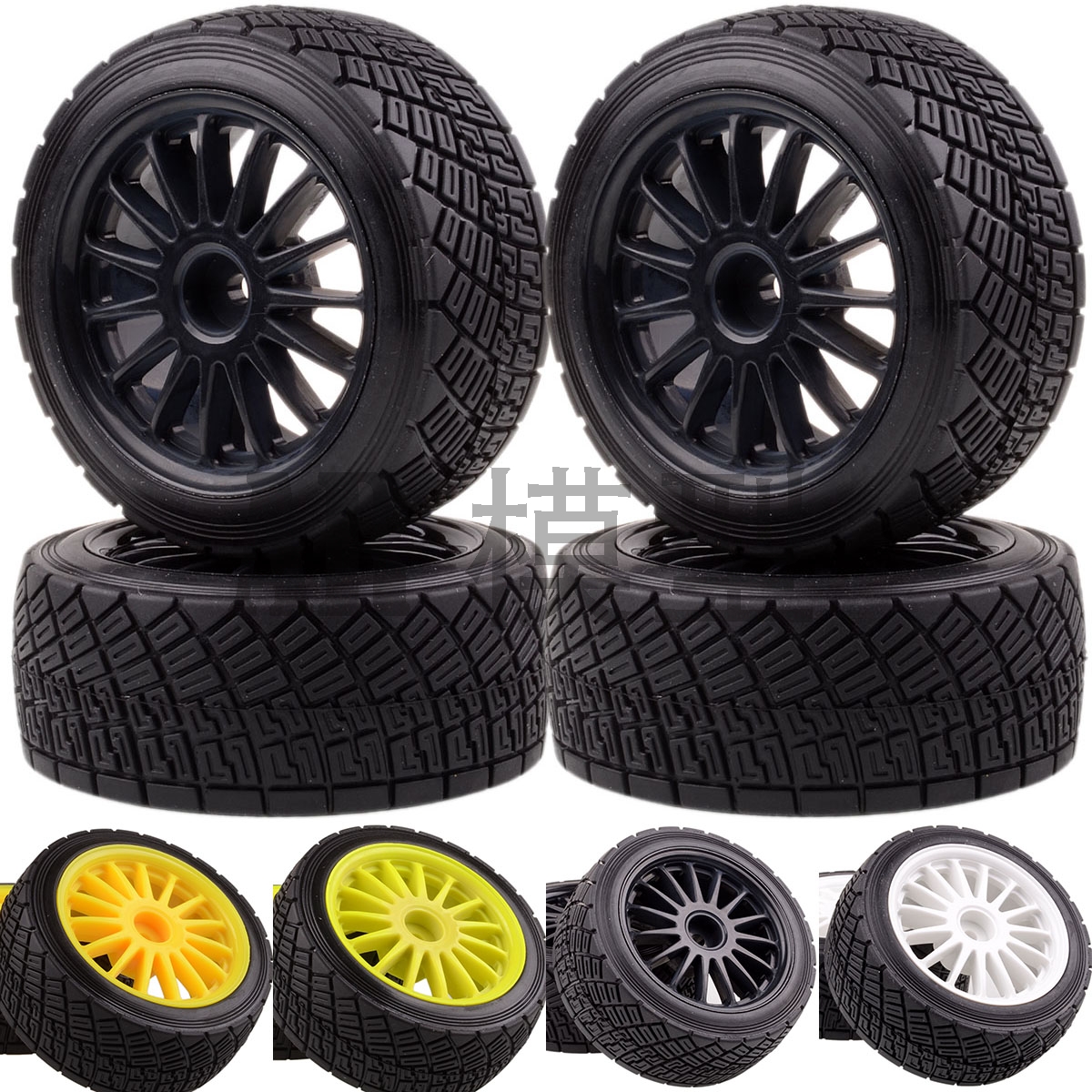 HPI WR8 Flux 12MM 结合器 尼龙轮毂 公路轮胎 拉力轮胎 80*35MM