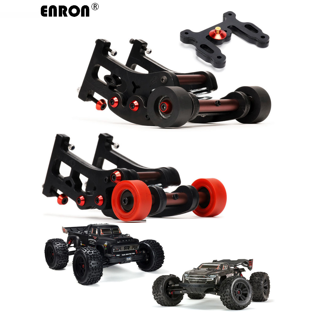 遥控车 RC 1/8 卡屯 流浪者 ARRMA 6S KRATON OUTCAST 尼龙抬头轮