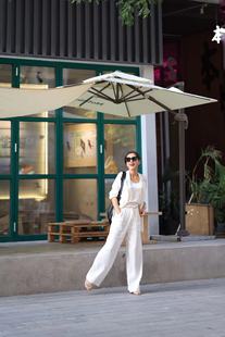 Nuts 松弛阔腿裤 清风徐来 夏季 光泽感半松紧腰长裤 悦迷Art