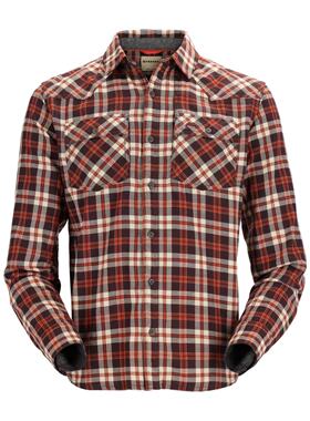 美国SIMMS 钓鱼飞蝇路亚衬衣棉布格子时尚上衣 重磅复古溪流户外