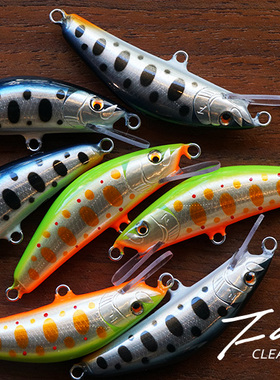 日本进口CASKET卡斯特手工饵木头米诺溪流鳟鱼50S 黄毛路亚饵包邮