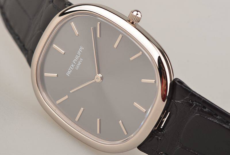 已售出【97新】百达翡丽Golden Ellipse白金灰盘自动男表3738/100G-012