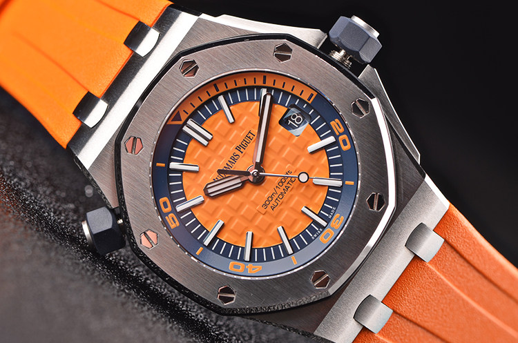 已售出【98新】AP爱彼皇家橡树离岸型橙色盘男表15710ST.OO.A070CA.01