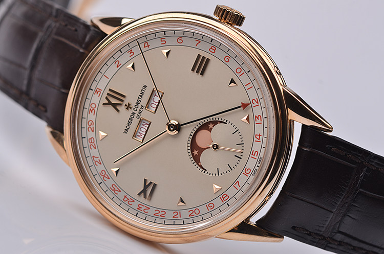 已售出【98新】江诗丹顿历史名作限量玫瑰金全历红月相3100V/000R-B359