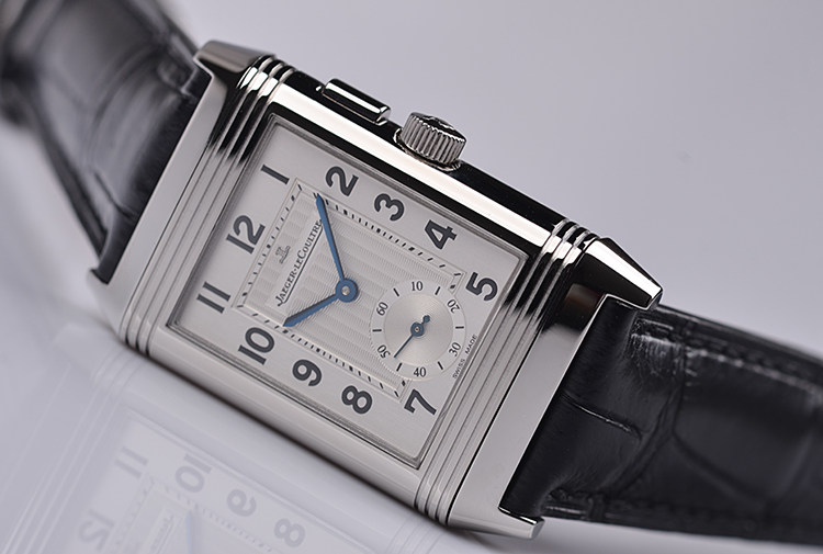 已售出【98新】积家翻转面双表盘GMT两地时昼夜显示手上链男表Q2718410