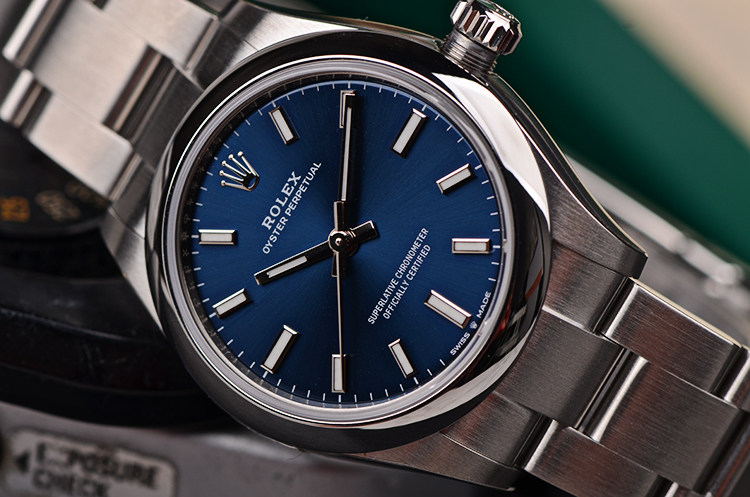 已售出【国行全新】劳力士新款蚝式恒动蓝面自动机械钢带女表277200全套