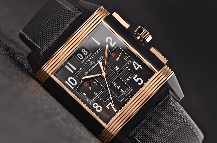 【97新】积家翻转面限量版玫瑰金GMT大日历计时自动男表Q7012471