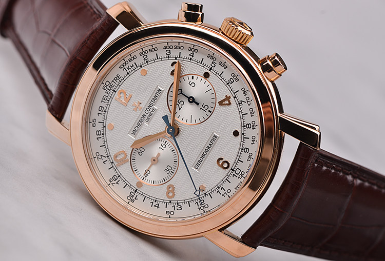 已售出【98新】江诗丹顿马耳他玫瑰金计时手上链男表47120/000r-9099