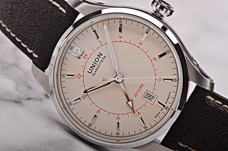 已售出【未使用品】UNION宇联GMT两地时日历自动男表D009.429.16.267.00