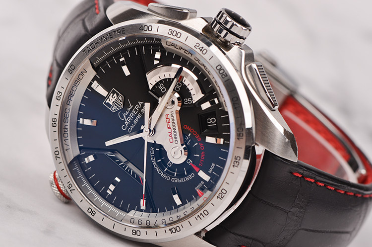 已售出【98新】豪雅超级卡莱拉计时日历自动机械皮带男表CAV5115盒证齐