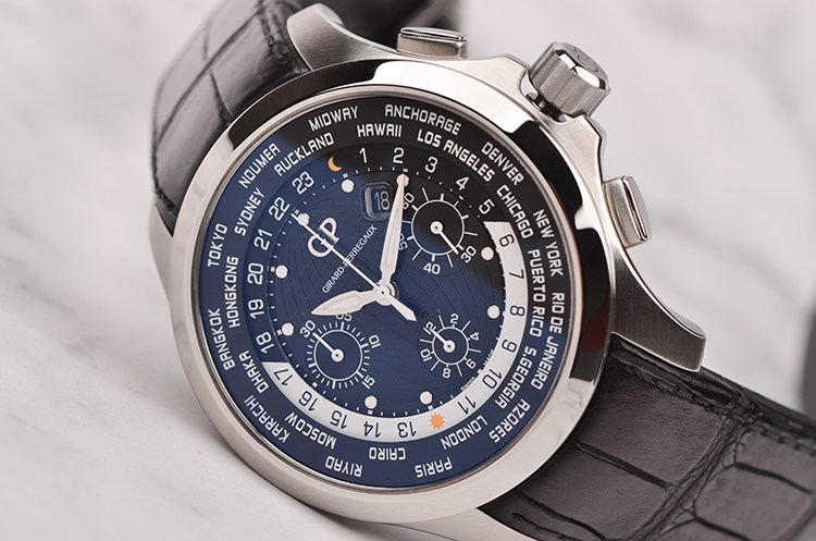 已售出【97新】芝柏世界时计时日历自动机械男表49700-11-631-BB6B