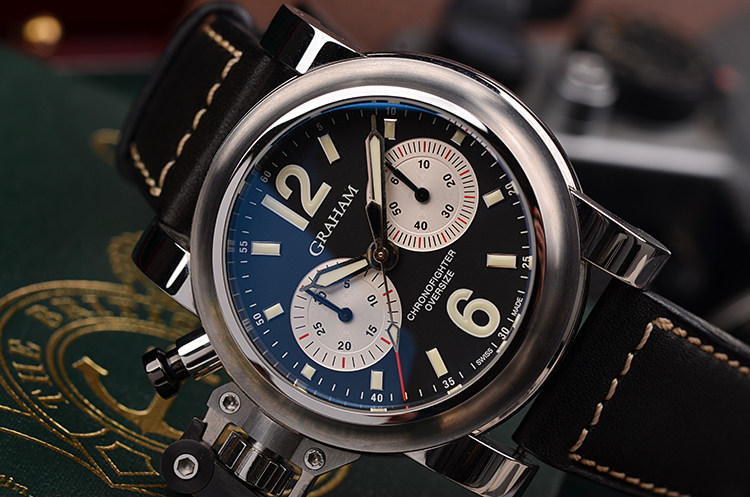 已售出【97新】Graham格拉汉姆超大号左撇子计时男表2OVAS.B01A.K10B