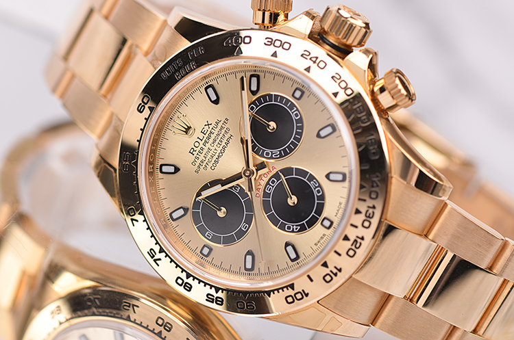 已售出【98新】劳力士迪通拿全黄金计时自动机械男表116508有保卡