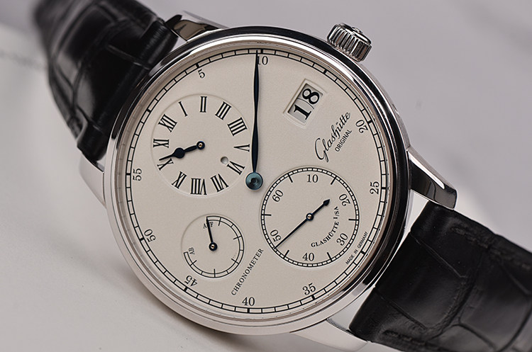 已售出【98新】格拉苏蒂参议员白金天文台动显大日历男表58-04-04-04-04