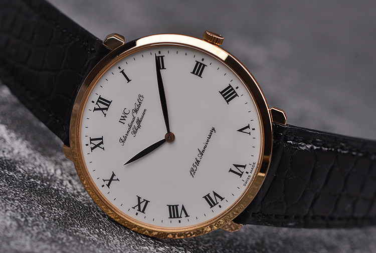 已售出【98新】万国柏涛菲诺系列125周年限量玫瑰金手上链腕表REF.2411