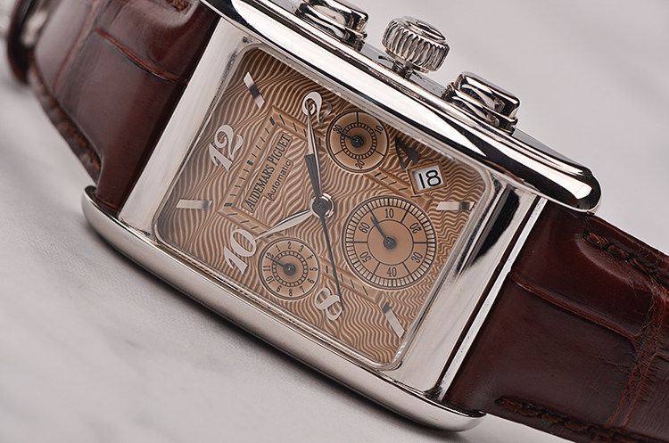 已售出【97新】AP爱彼向大师致敬白金自动机械计时折叠扣男表REF.25987