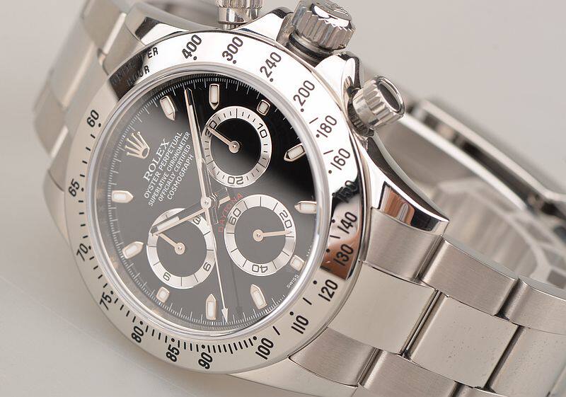 【已售出】【98新】劳力士迪通拿黑盘计时自动机械钢带男表116520盒证齐全