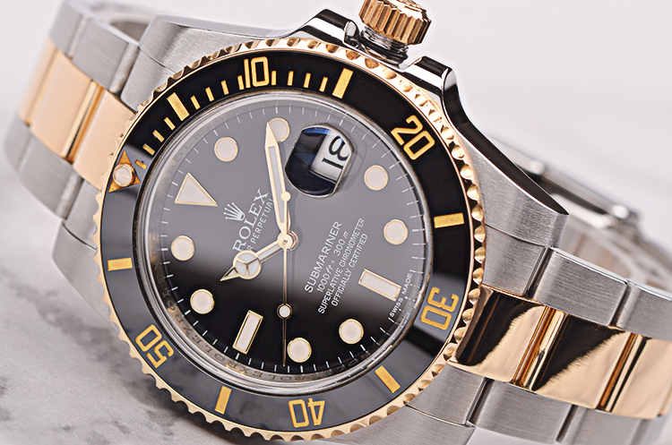 已售出【98新】劳力士潜航者间金黑水鬼自动机械男表116613LN盒证齐