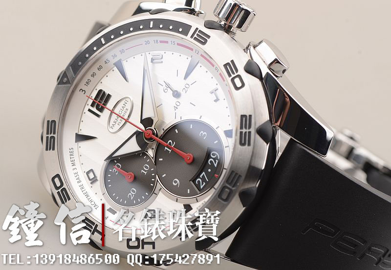 已售出【97新】帕玛强尼PERSHING 002自动机械胶带计时男表PF602472.06