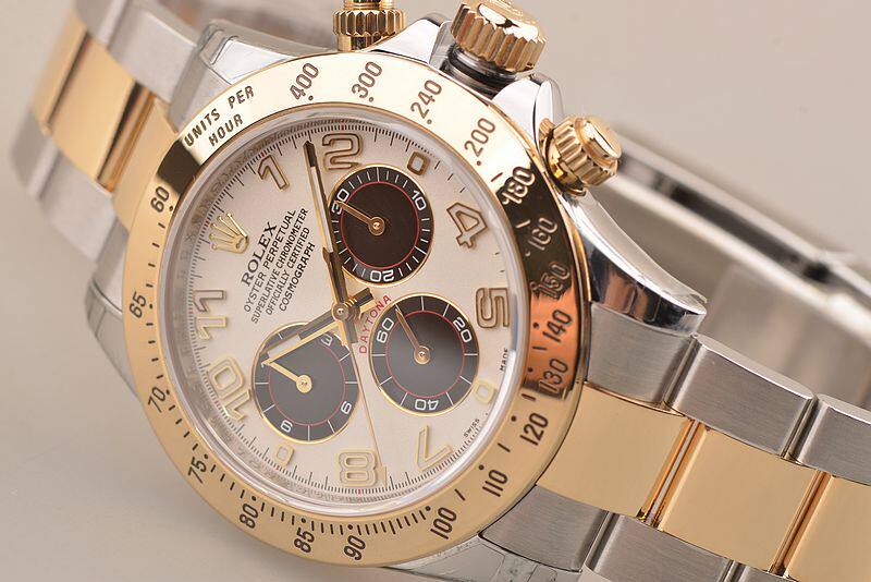 已售出【98新】劳力士迪通拿金钢自动机械计时熊猫盘男表116523盒证齐