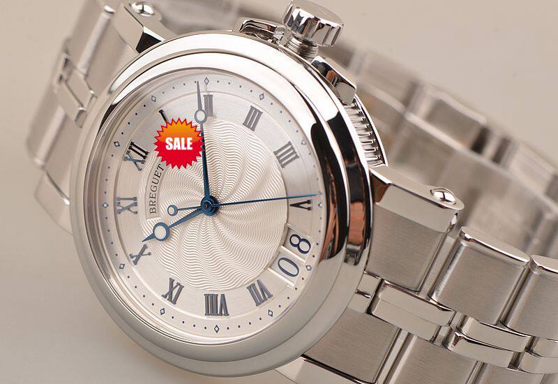 已售出【97新】宝玑航海白盘大三针日历自动机械钢带男表5817ST/12/SVO